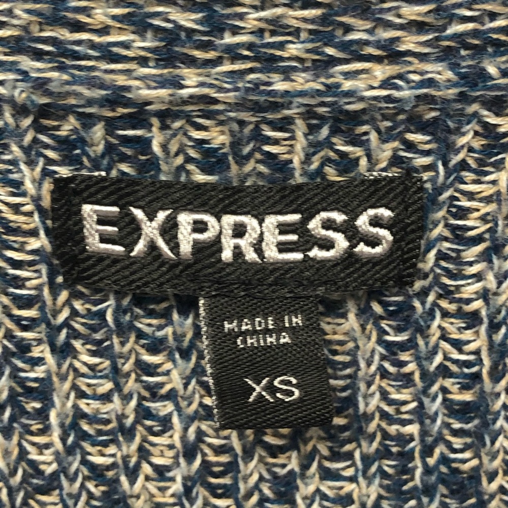 Express oversized long sleeve vneck sweater top - Picture 3 of 8